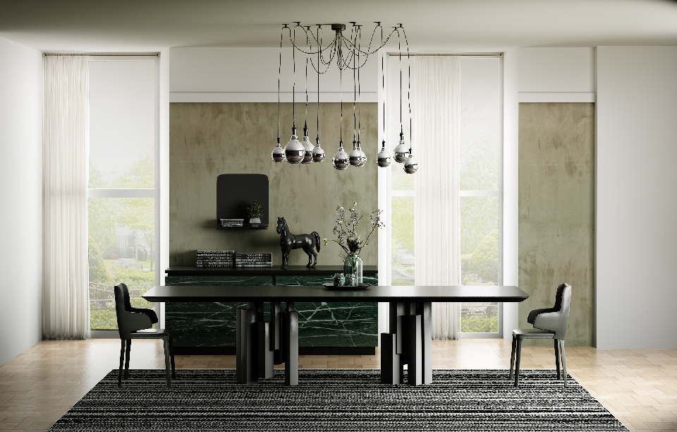Modern Dining Table & Chairs Set