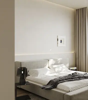 Minimalist Bedroom with Ambient Lighting 3d model