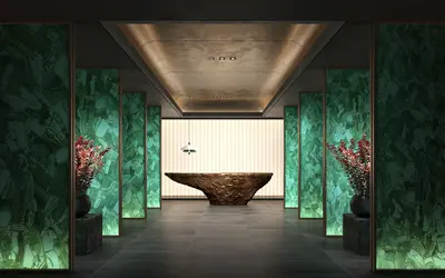 Modern Minimalist Front Desk Space 3d model