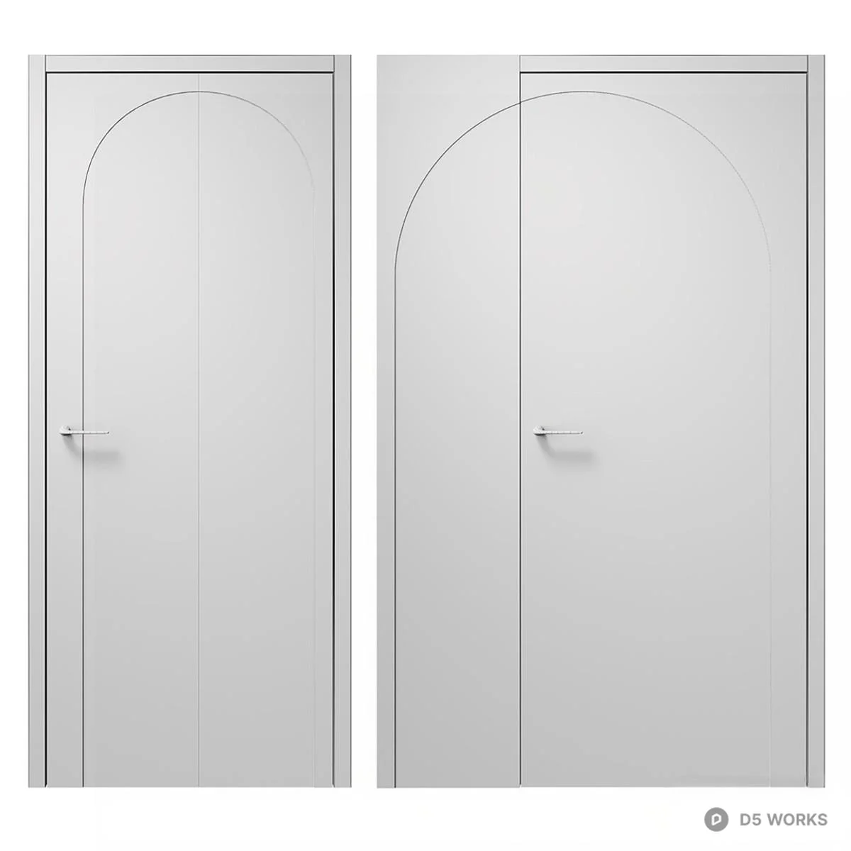 Contemporary Door Combination 3d model thumbnail 2