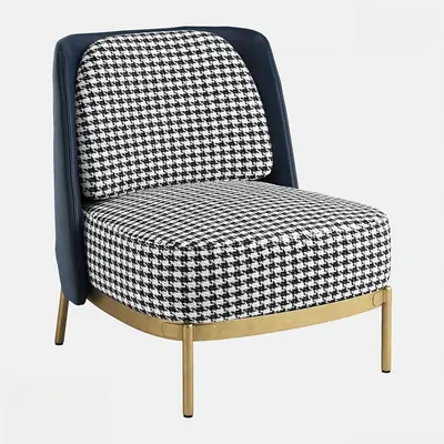 Houndstooth Upholstered Accent Chair 3d model