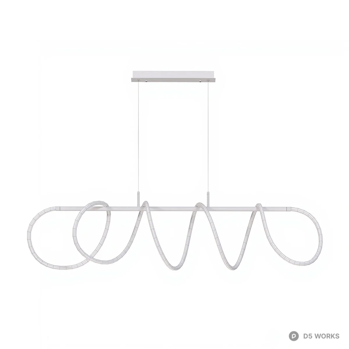 Spiral Linear Pendant Light 3d model thumbnail 3