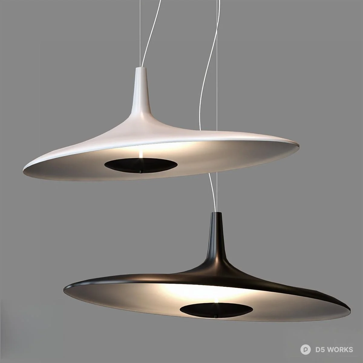 Modern Pendant Lamp With Sleek Design 3d model - Image 1