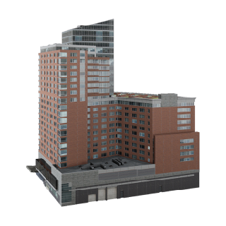 Hotel Building Low-rise commercial hotel building 80M