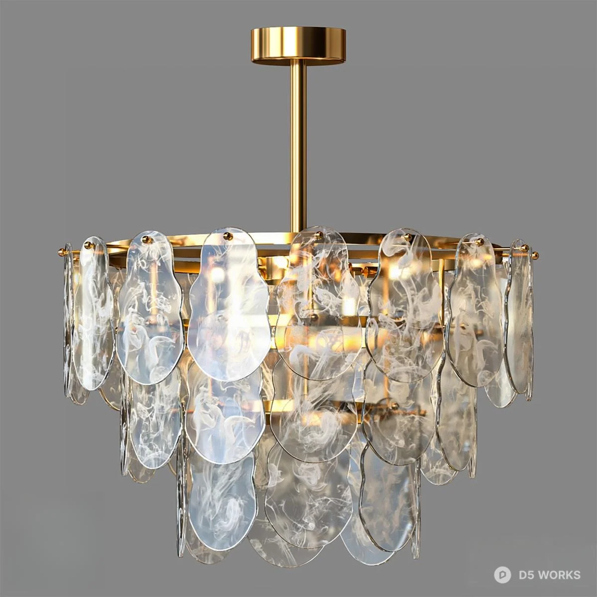 Crystal Shell Chandelier 3d model - Image 1