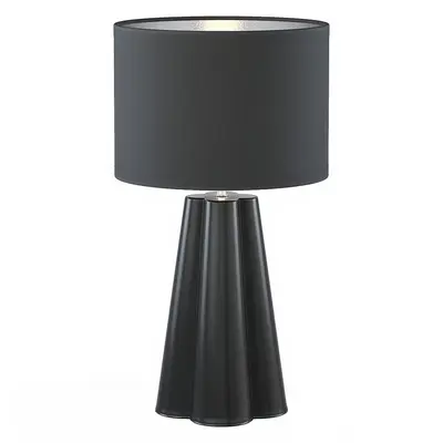 Matte Black Fluted Base Table Lamp 3d model