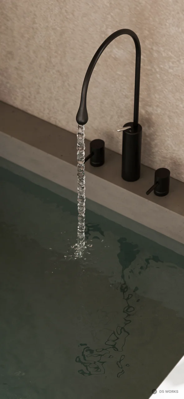 Minimalist Bathroom With Integrated Sink And Natural Light 3d model thumbnail 8