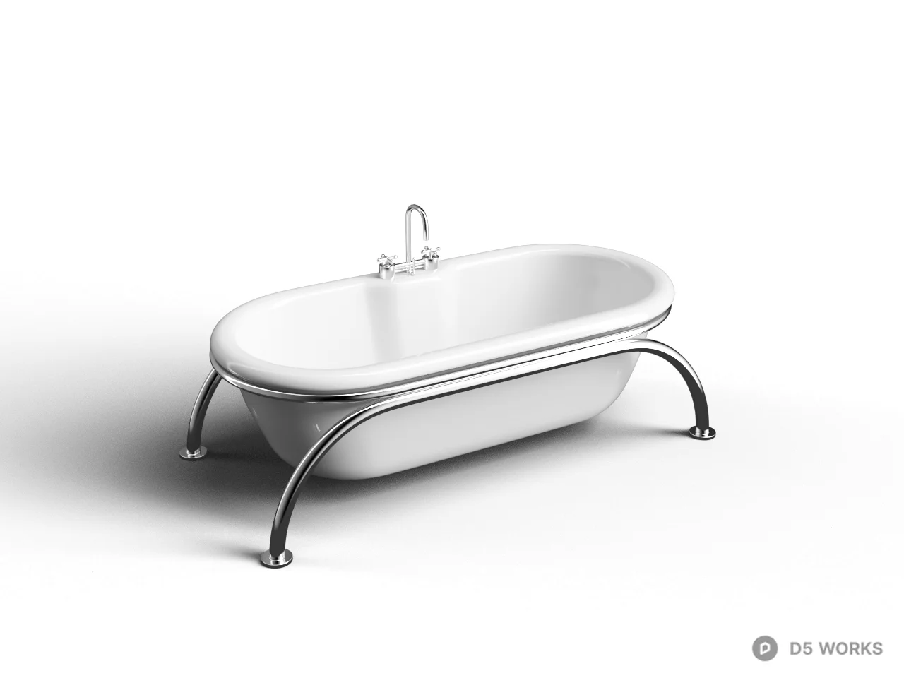 Silver Laptop Computer 3d model - Image 1