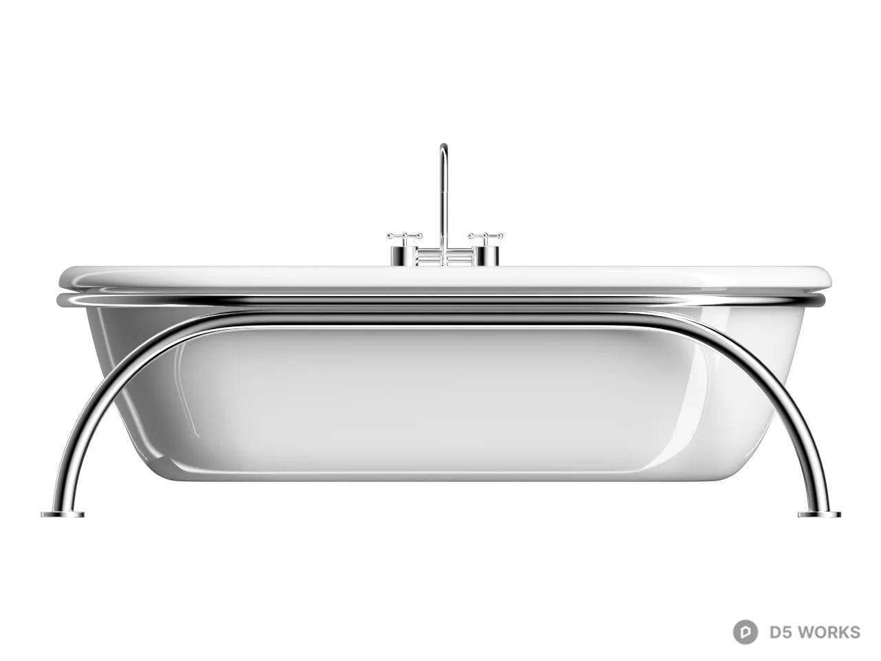 Silver Laptop Computer 3d model thumbnail 2