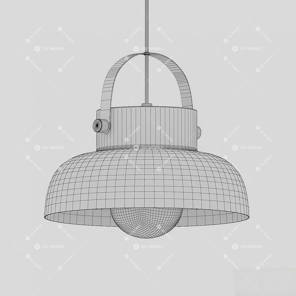 Modern Pendant Light 3d model thumbnail 2
