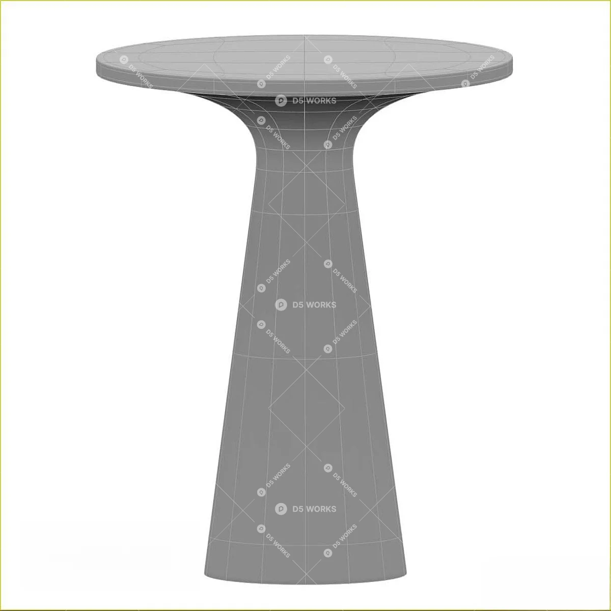 Scandinavian End Table 3d model thumbnail 4