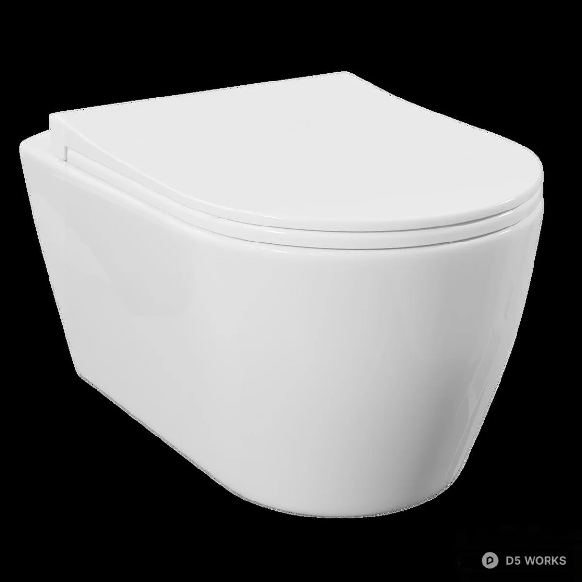 Wall Mounted Toilet 3d model - Image 1