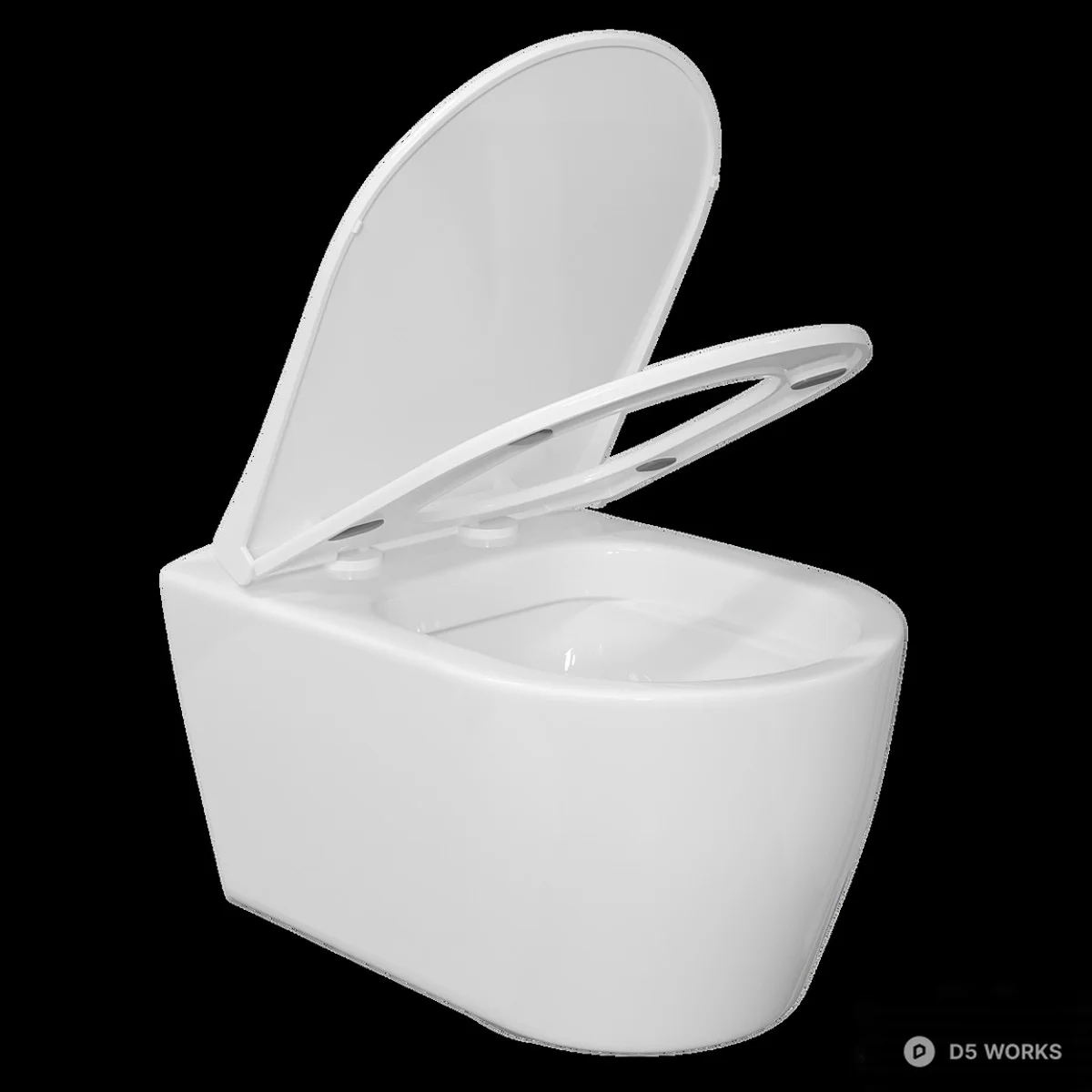 Wall Mounted Toilet 3d model thumbnail 4