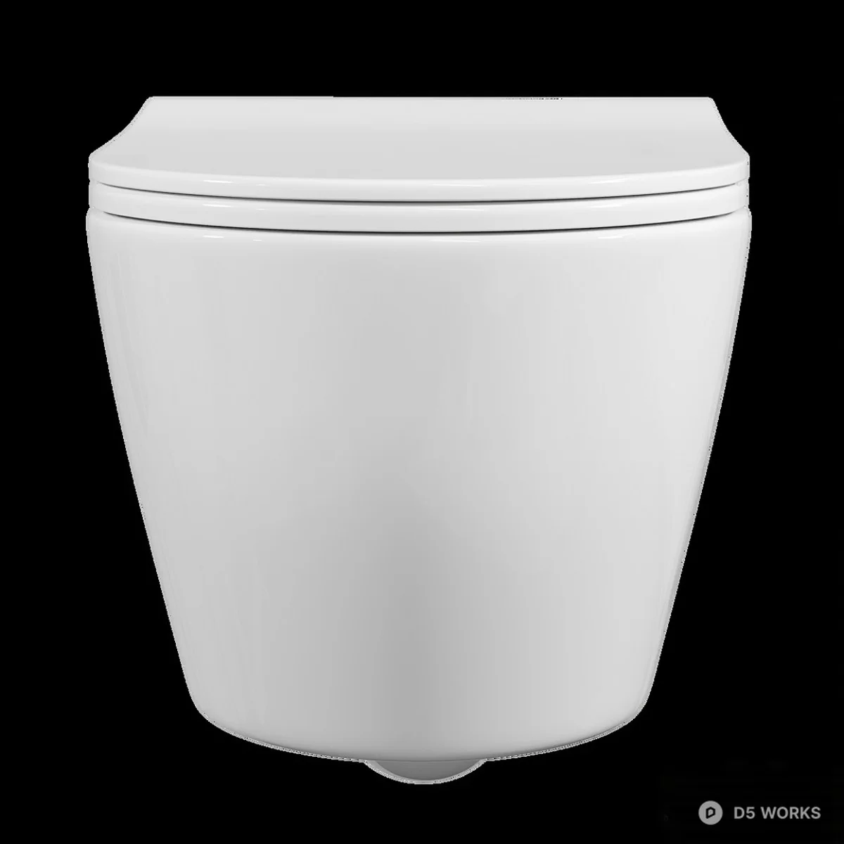 Wall Mounted Toilet 3d model thumbnail 2