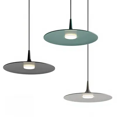 Minimalist Disc Pendant Lights 3d model