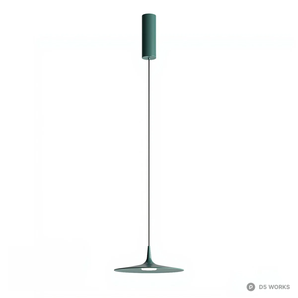 Minimalist Disc Pendant Lights 3d model thumbnail 2