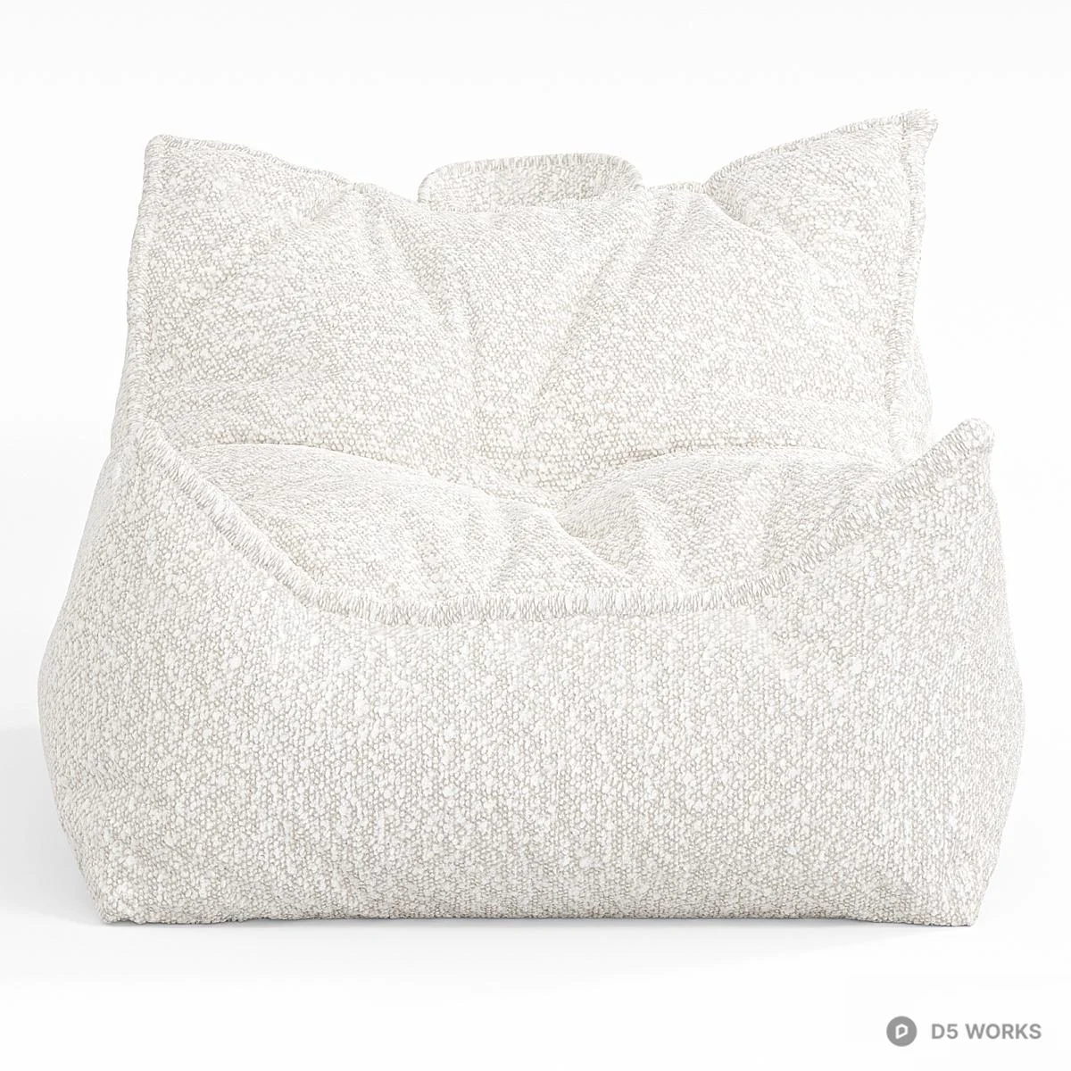 Textured Fabric Lounger Sofa 3d model thumbnail 2