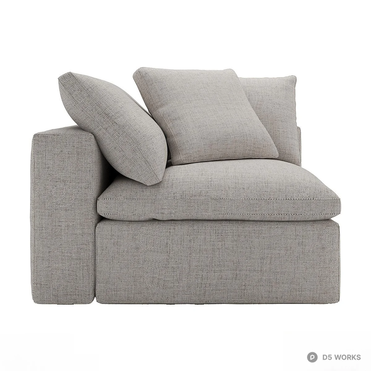 Minimalist Single Sofa 3d model thumbnail 2