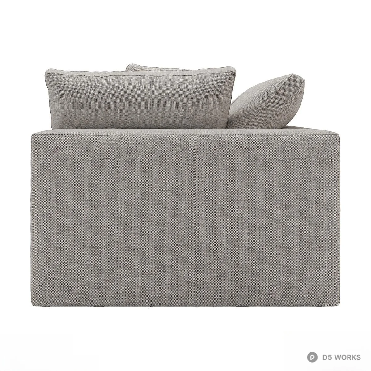Minimalist Single Sofa 3d model thumbnail 3