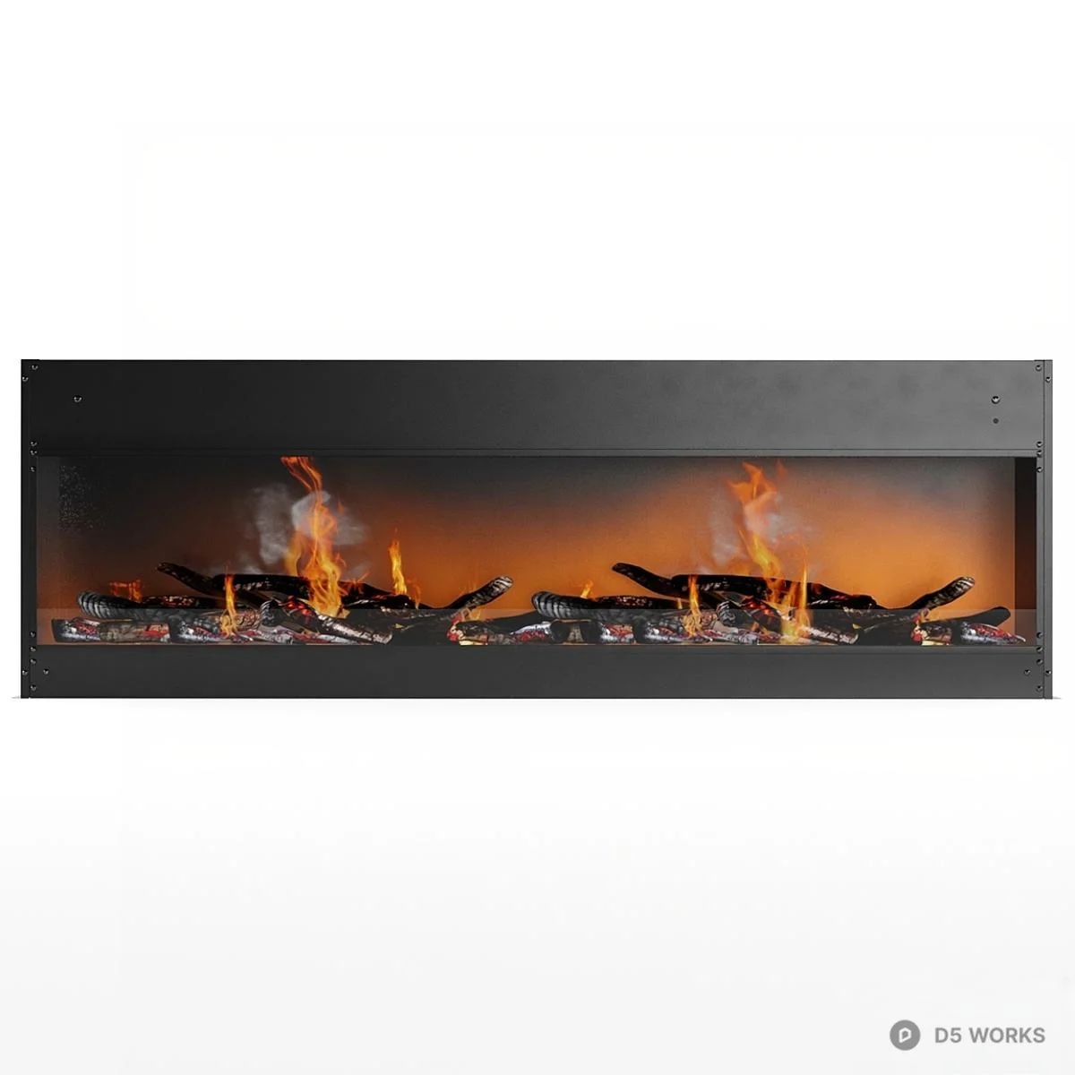 Modern Electric Fireplace 3d model thumbnail 2
