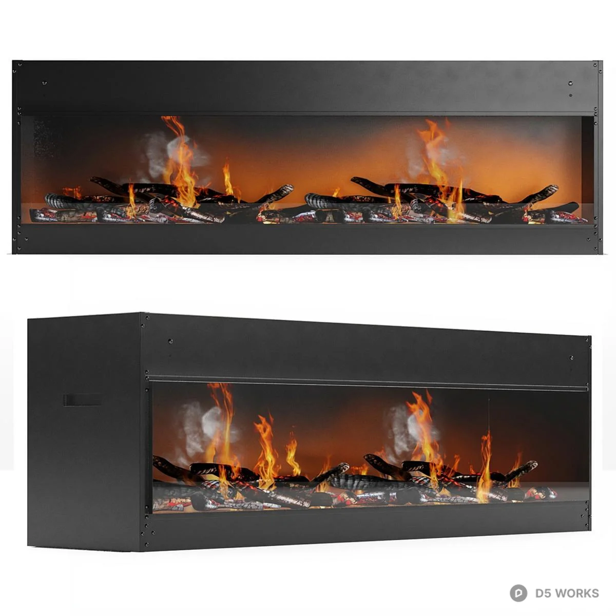 Modern Electric Fireplace 3d model - Image 1
