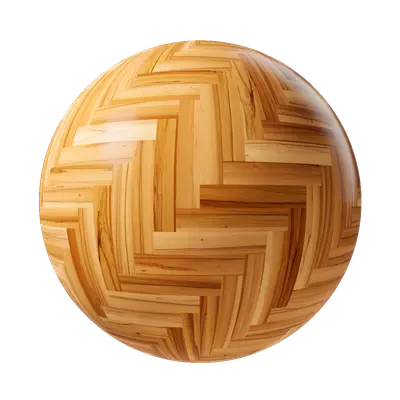 Yellow Herringbone Parquet Floor