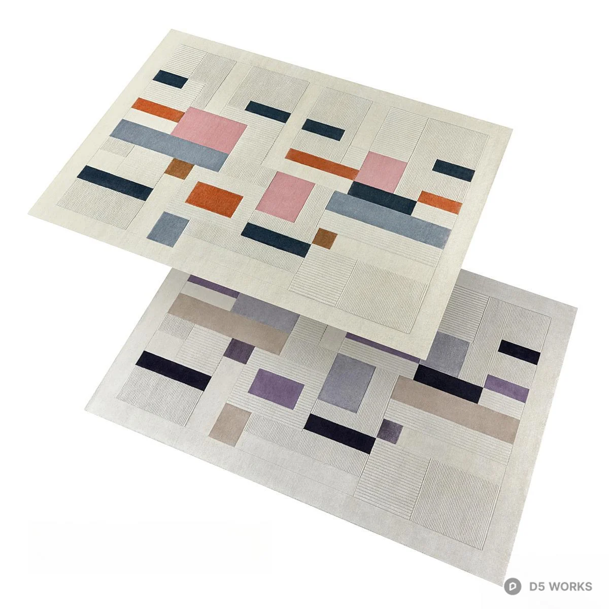 Abstract Geometric Area Rug 3d model thumbnail 2