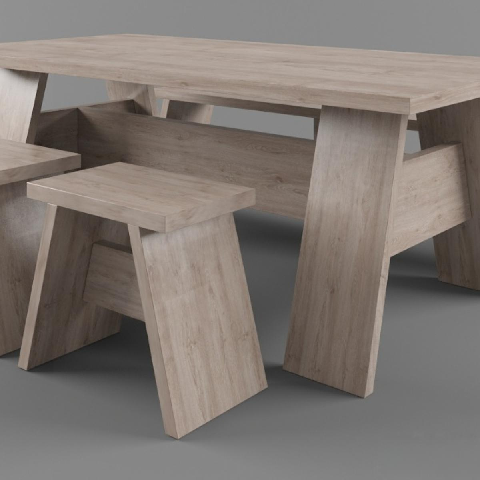 Modern Outdoor Table & Chairs Set