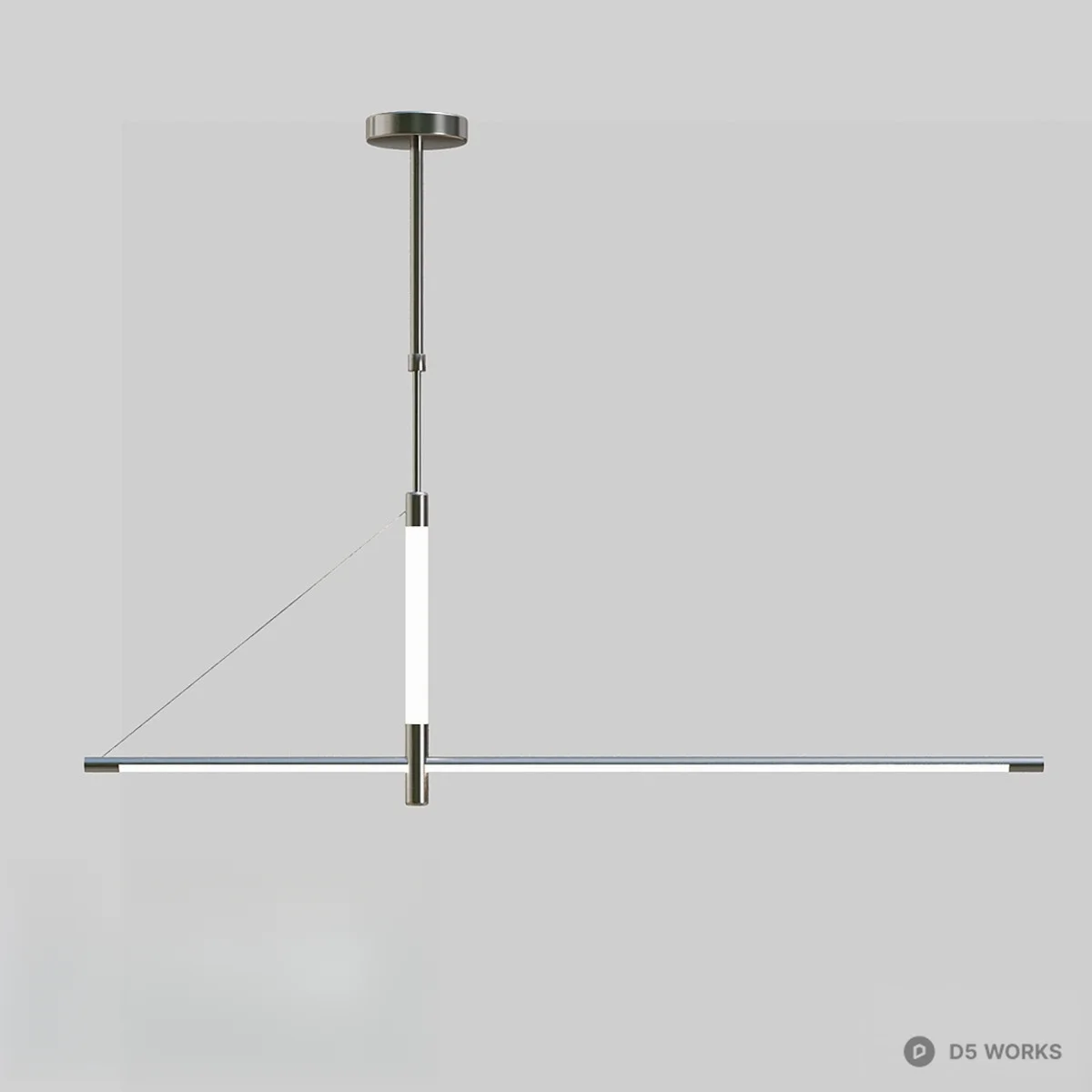 Minimalist Linear Pendant Light 3d model - Image 1