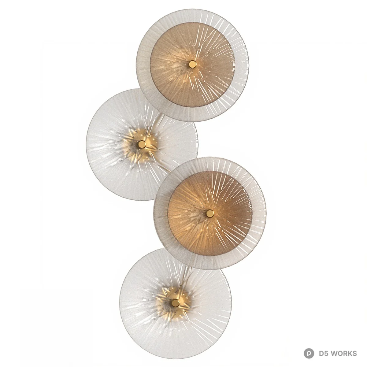 Radial Glass Wall Lamp 3d model - Image 1