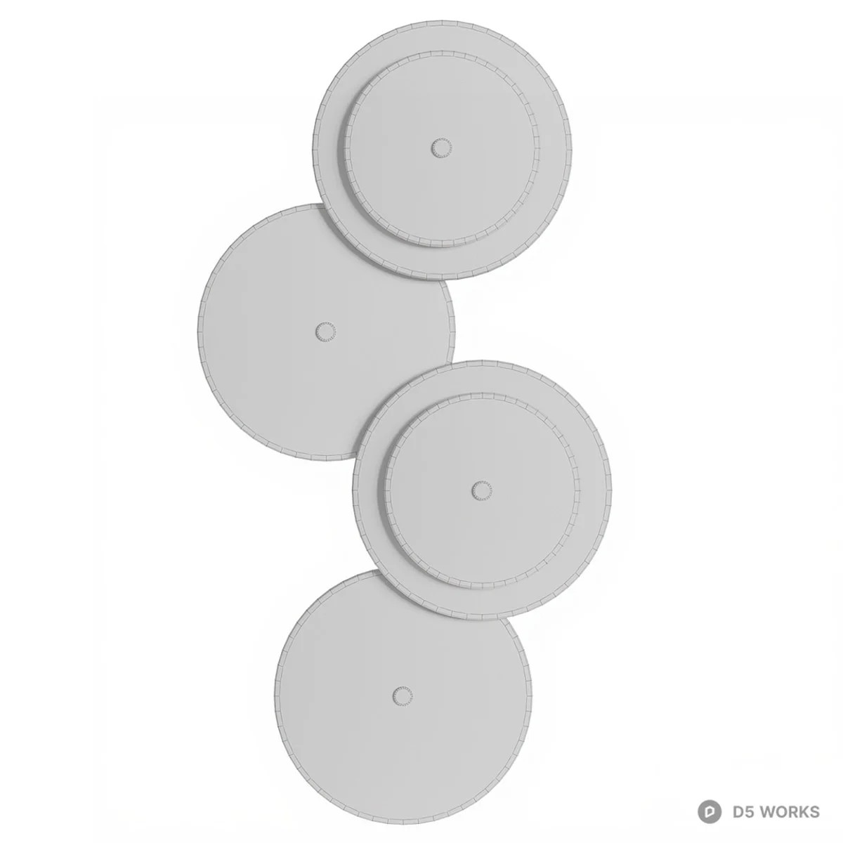 Radial Glass Wall Lamp 3d model thumbnail 3