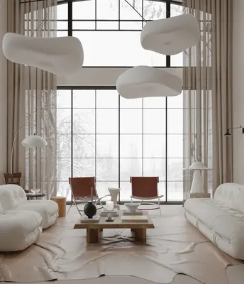 Creamy Villa Living Room