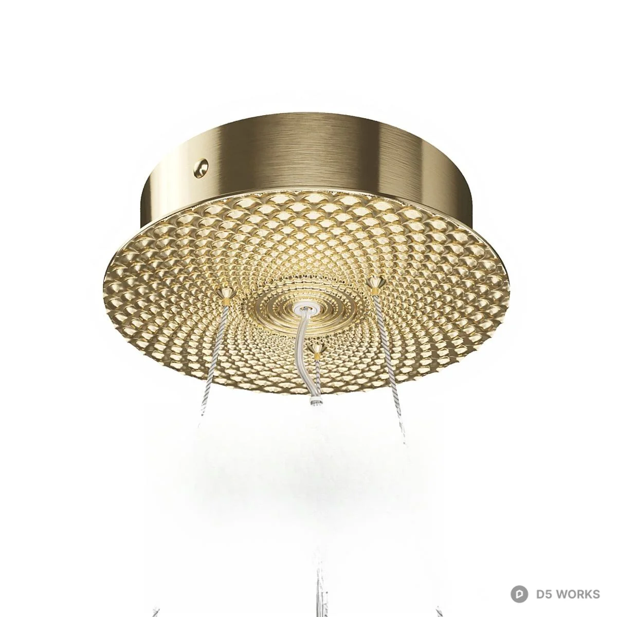 Leaf Inspired Pendant Light 3d model thumbnail 3