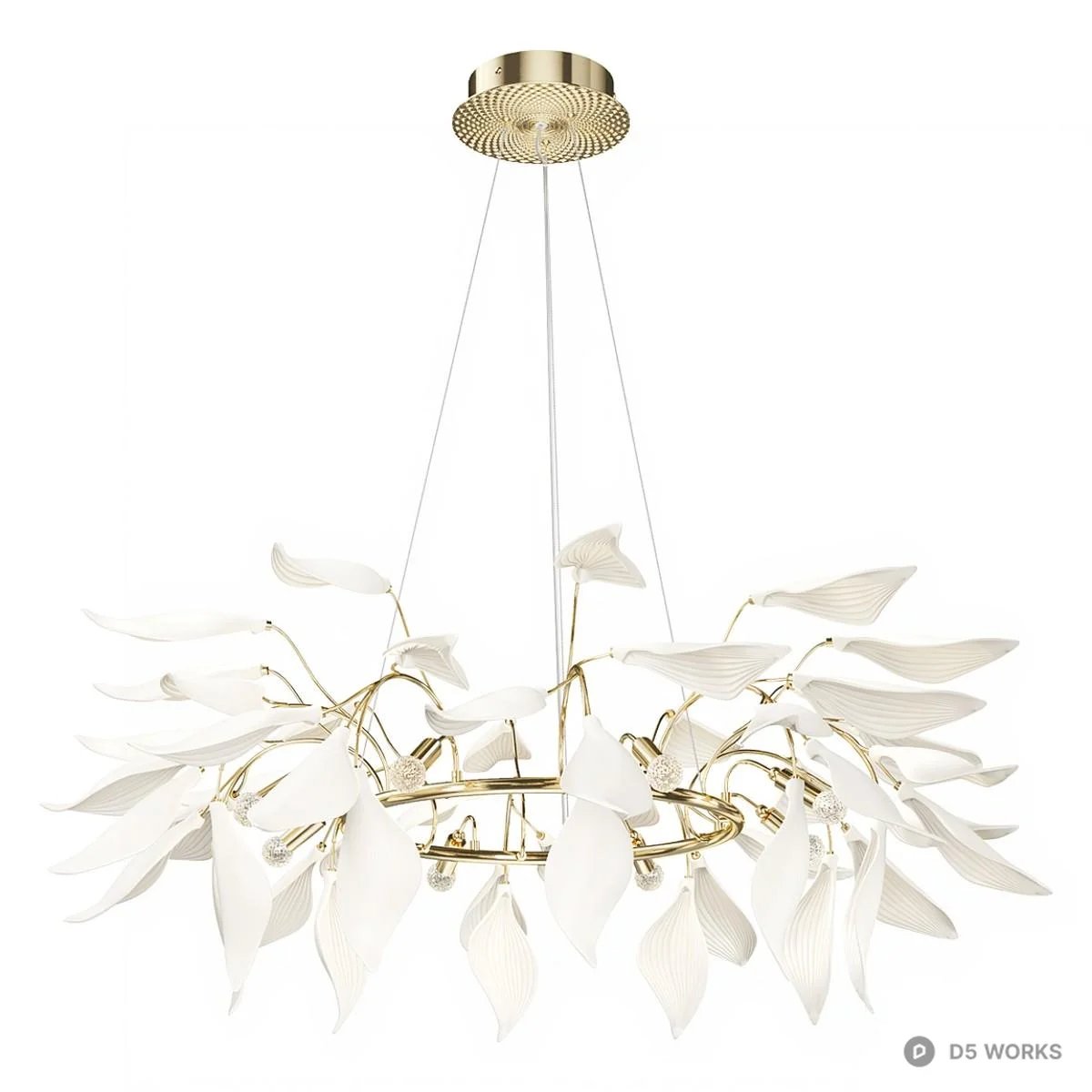 Leaf Inspired Pendant Light 3d model - Image 1