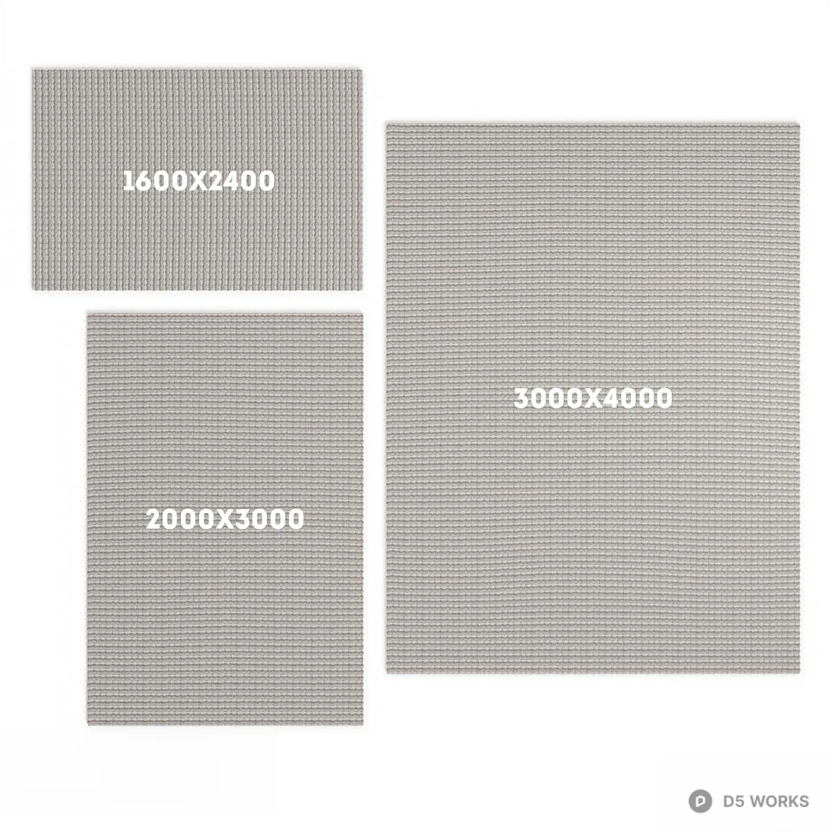 Woven Texture Area Rug 3d model thumbnail 2