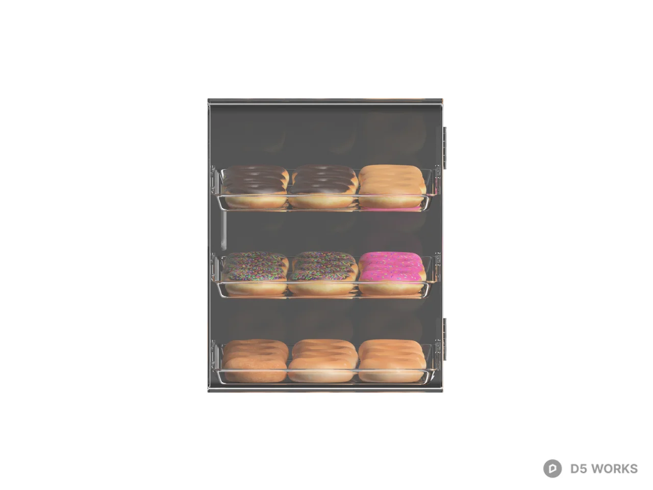 Transparent Acrylic Donut Display Rack 3d model thumbnail 2