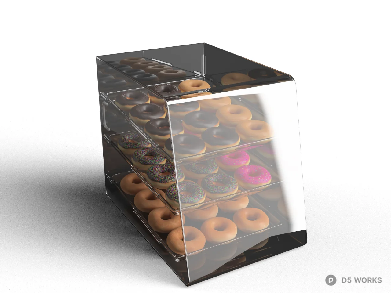 Transparent Acrylic Donut Display Rack 3d model - Image 1