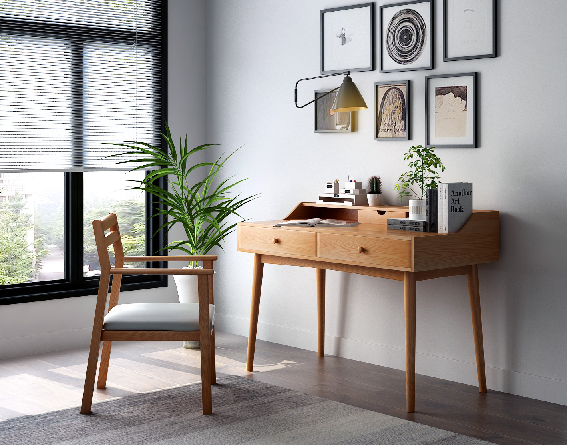 Wooden Desk & Chair Set