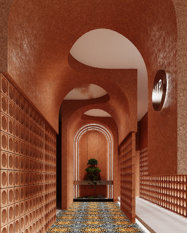 Modern Hotel Corridor
