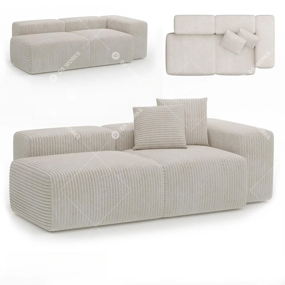 Two Way Sofa Modern Two-seater Sofa