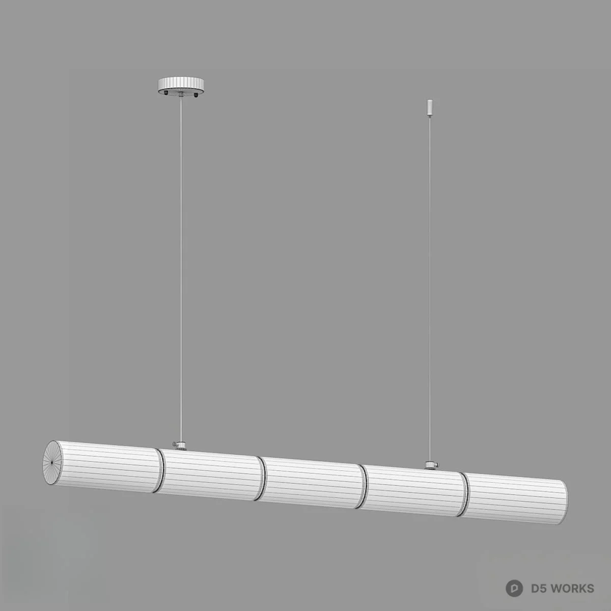 Marble Cylinder Pendant Light 3d model thumbnail 2