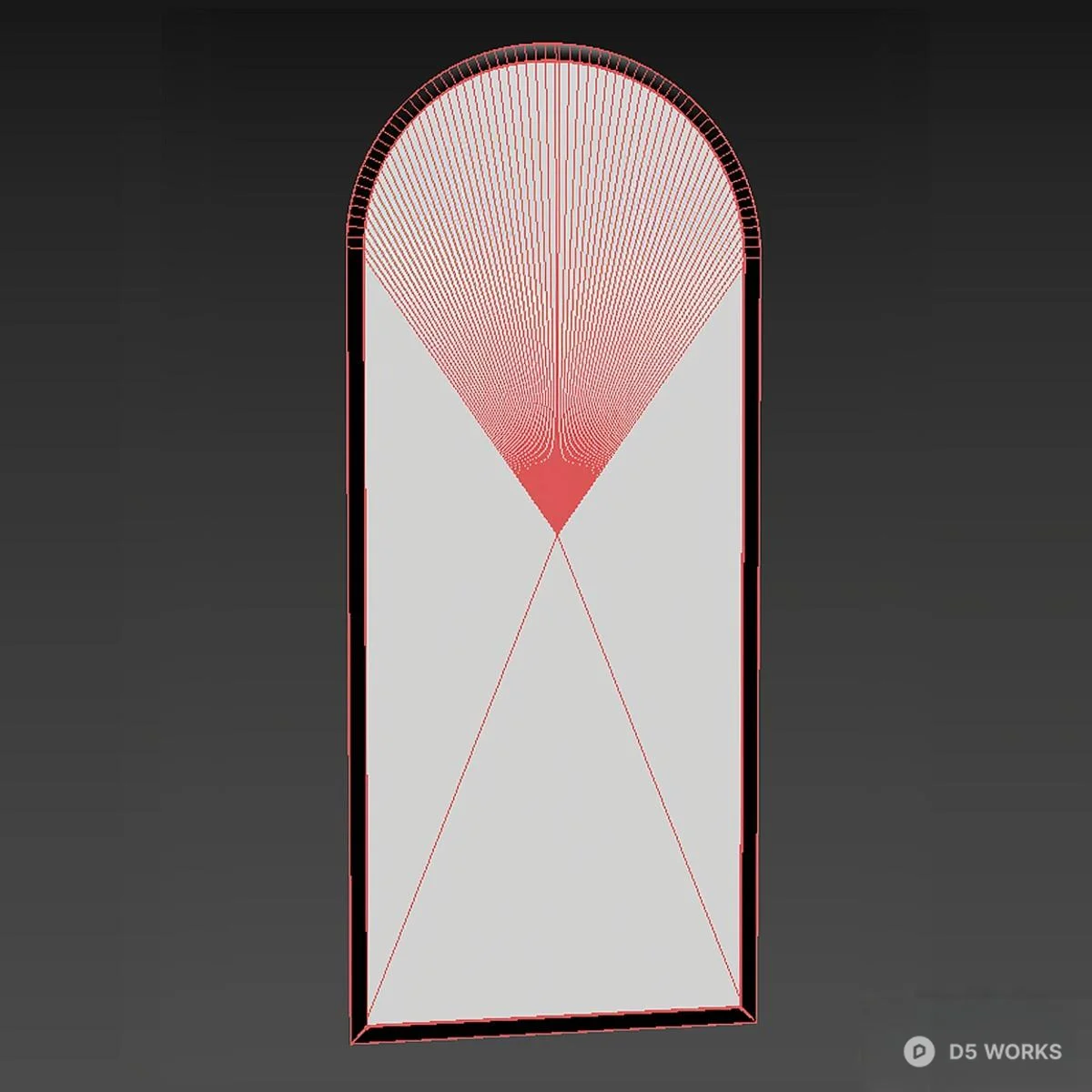 Arched Frame Decorative Mirror 3d model thumbnail 6