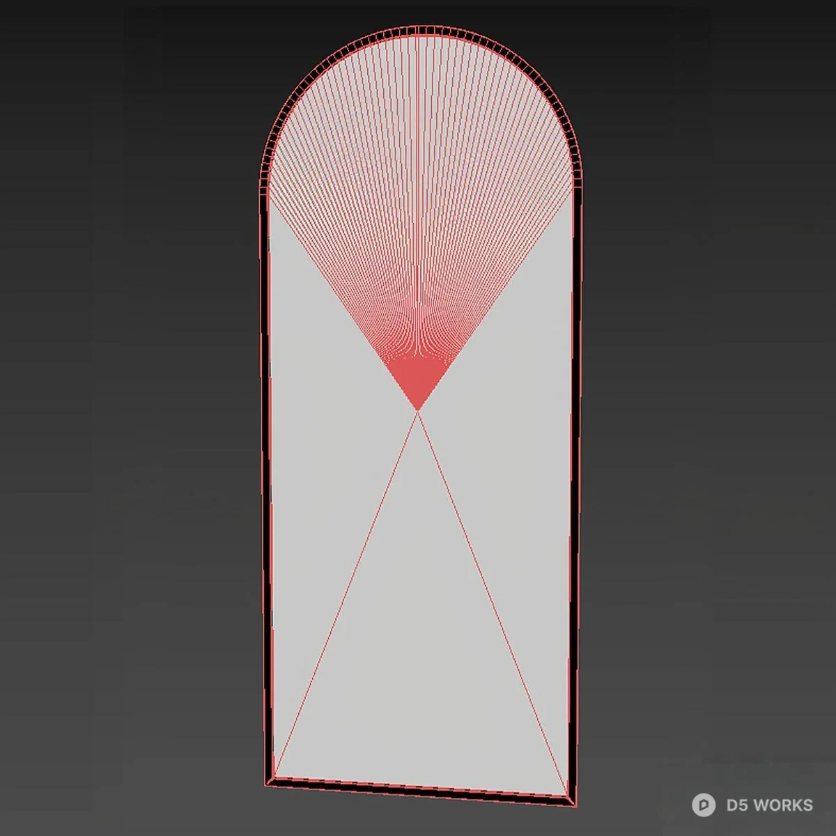 Arched Frame Decorative Mirror 3d model thumbnail 5