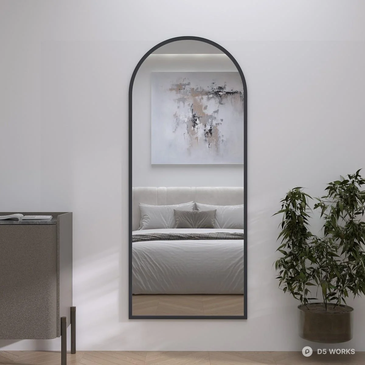 Arched Frame Decorative Mirror 3d model thumbnail 4