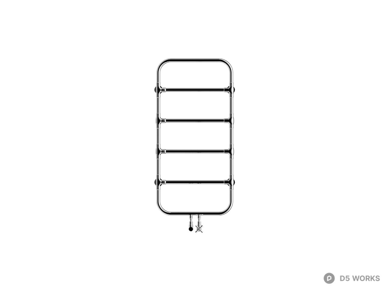 Stainless Steel Towel Rack 3d model thumbnail 2