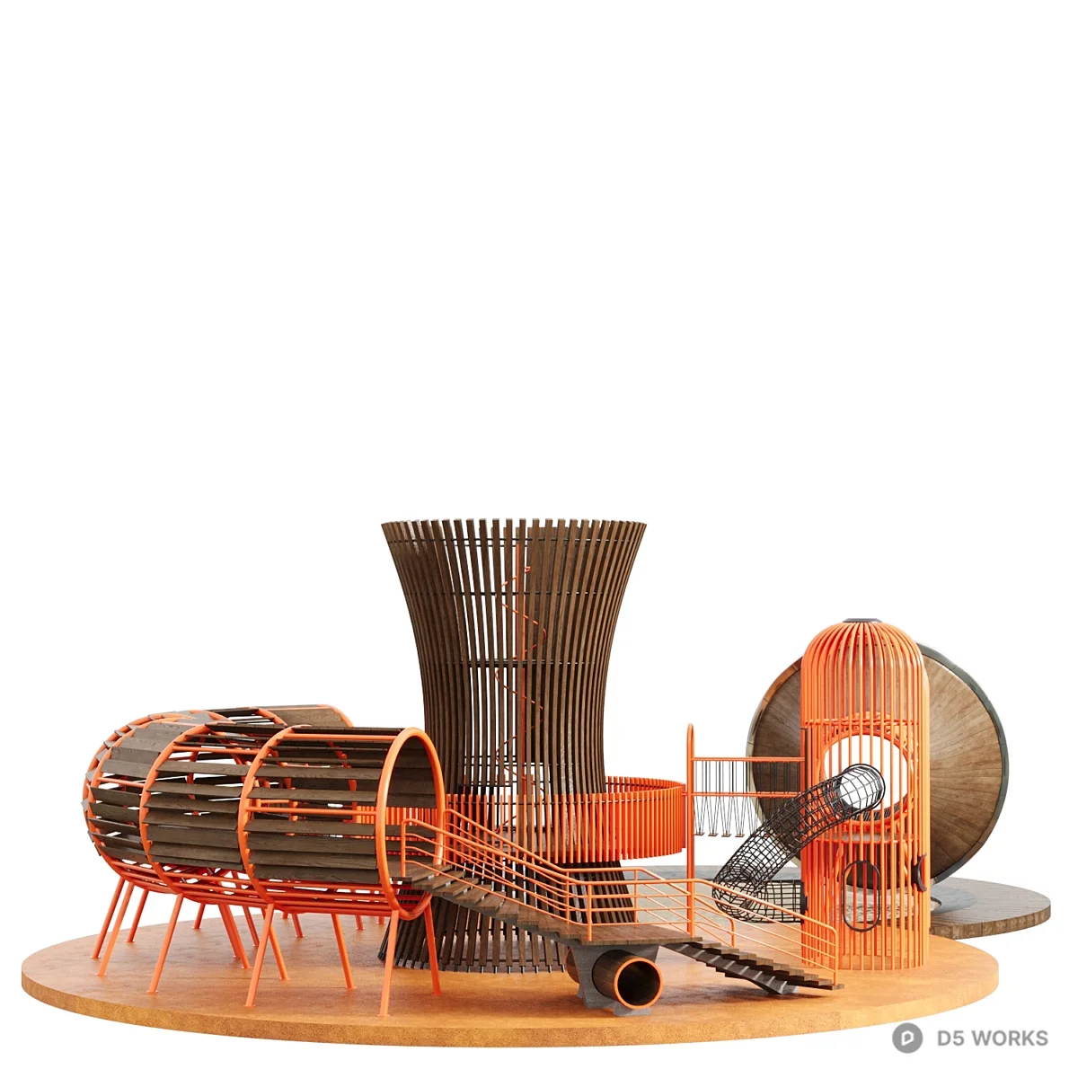 Woven Slide Structure 3d model thumbnail 4