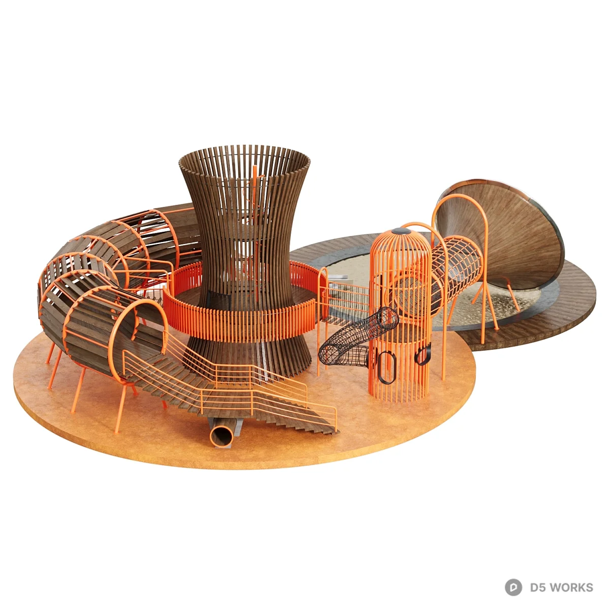 Woven Slide Structure 3d model thumbnail 3