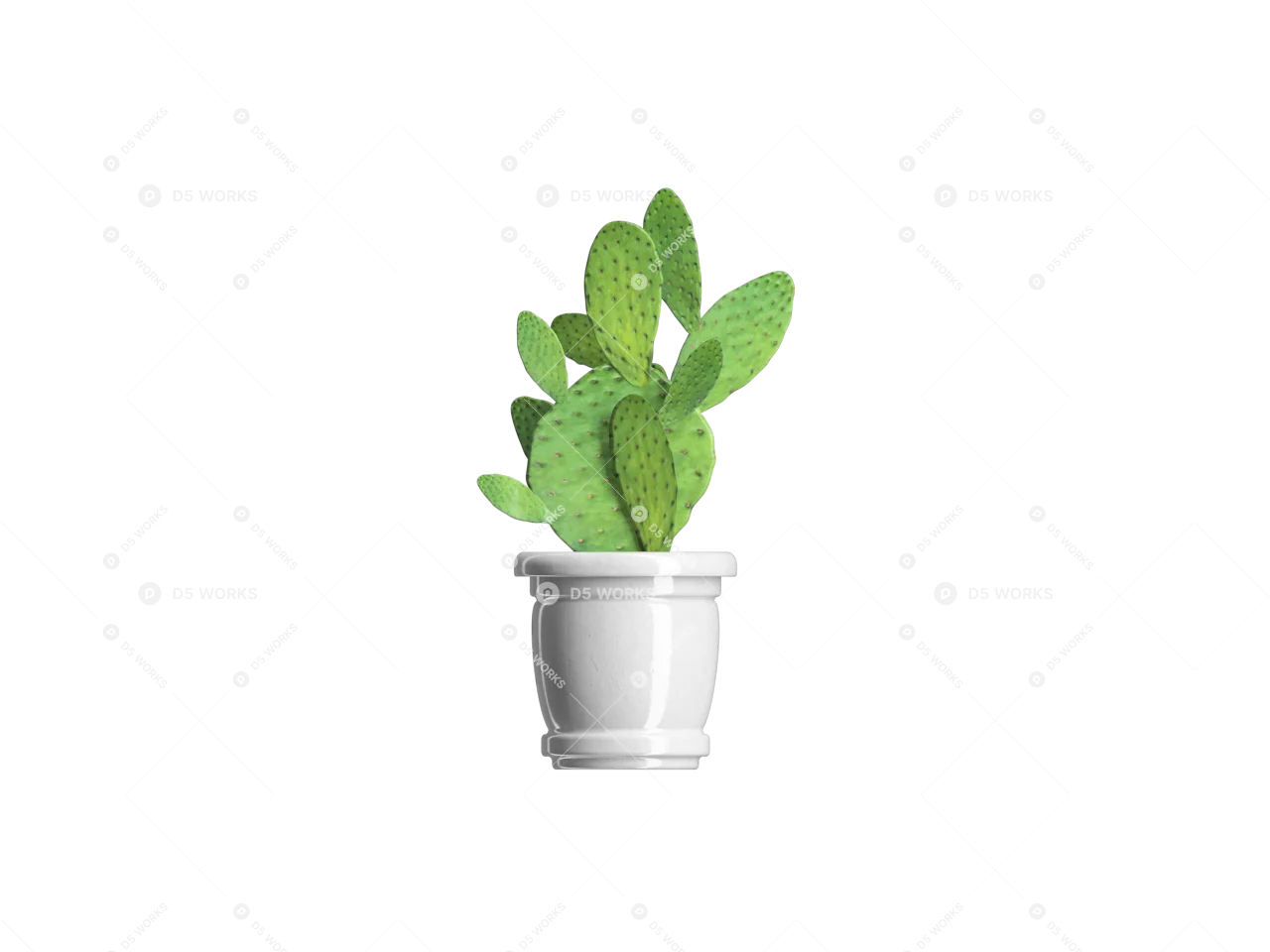 Modern Potted Plant 3d model thumbnail 2