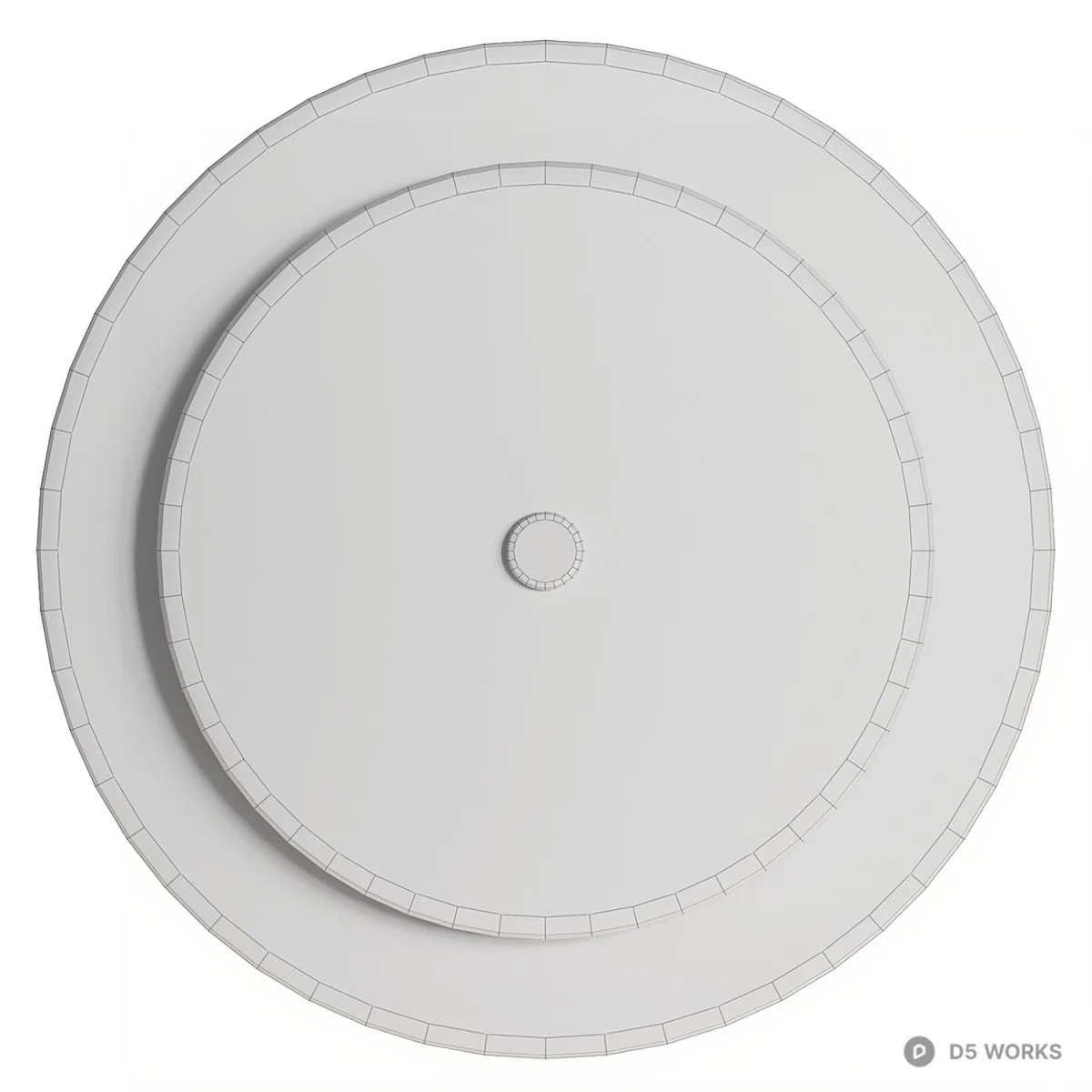 Minimalist Radial Glass Ceiling Light 3d model thumbnail 3