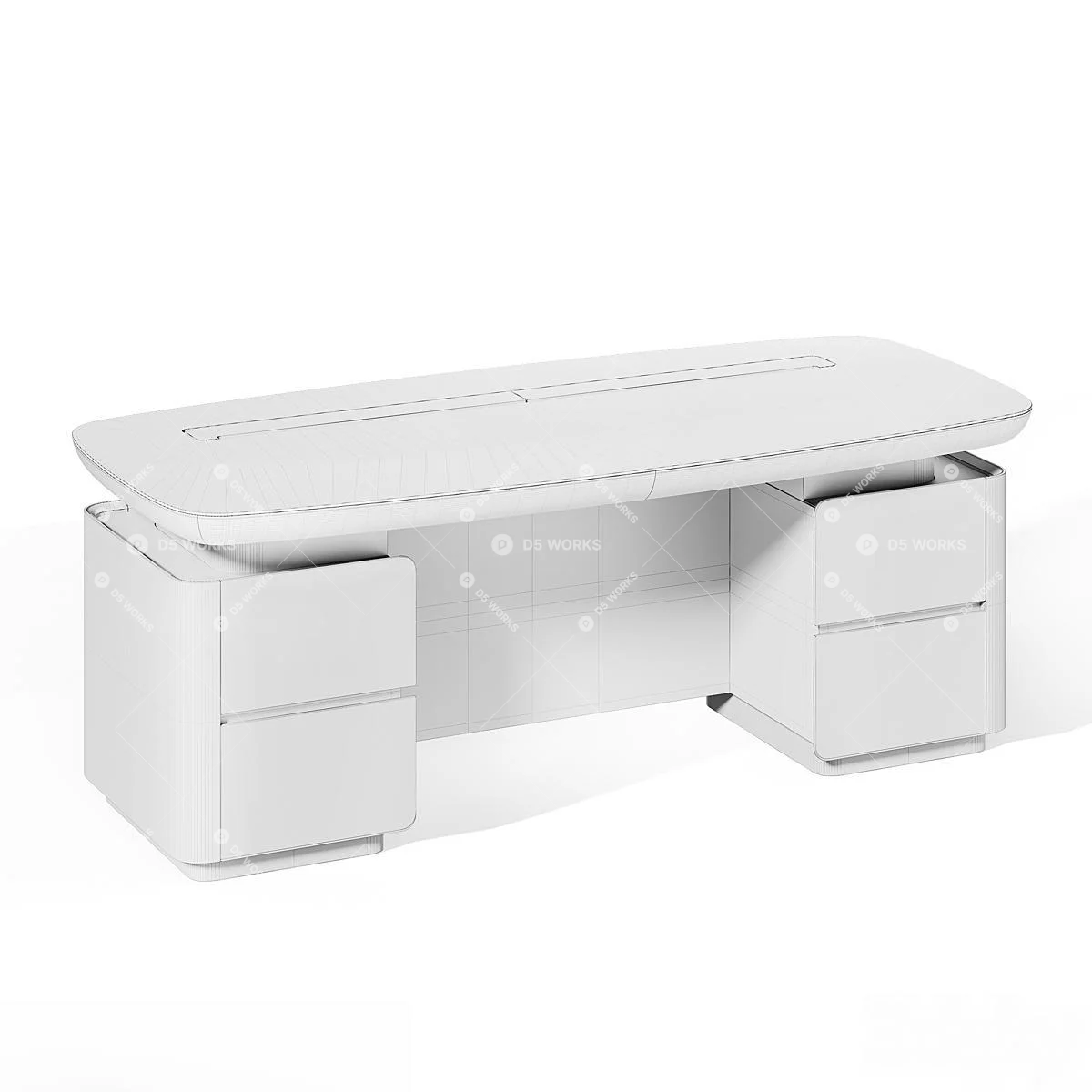 Office Desk 3d model thumbnail 6
